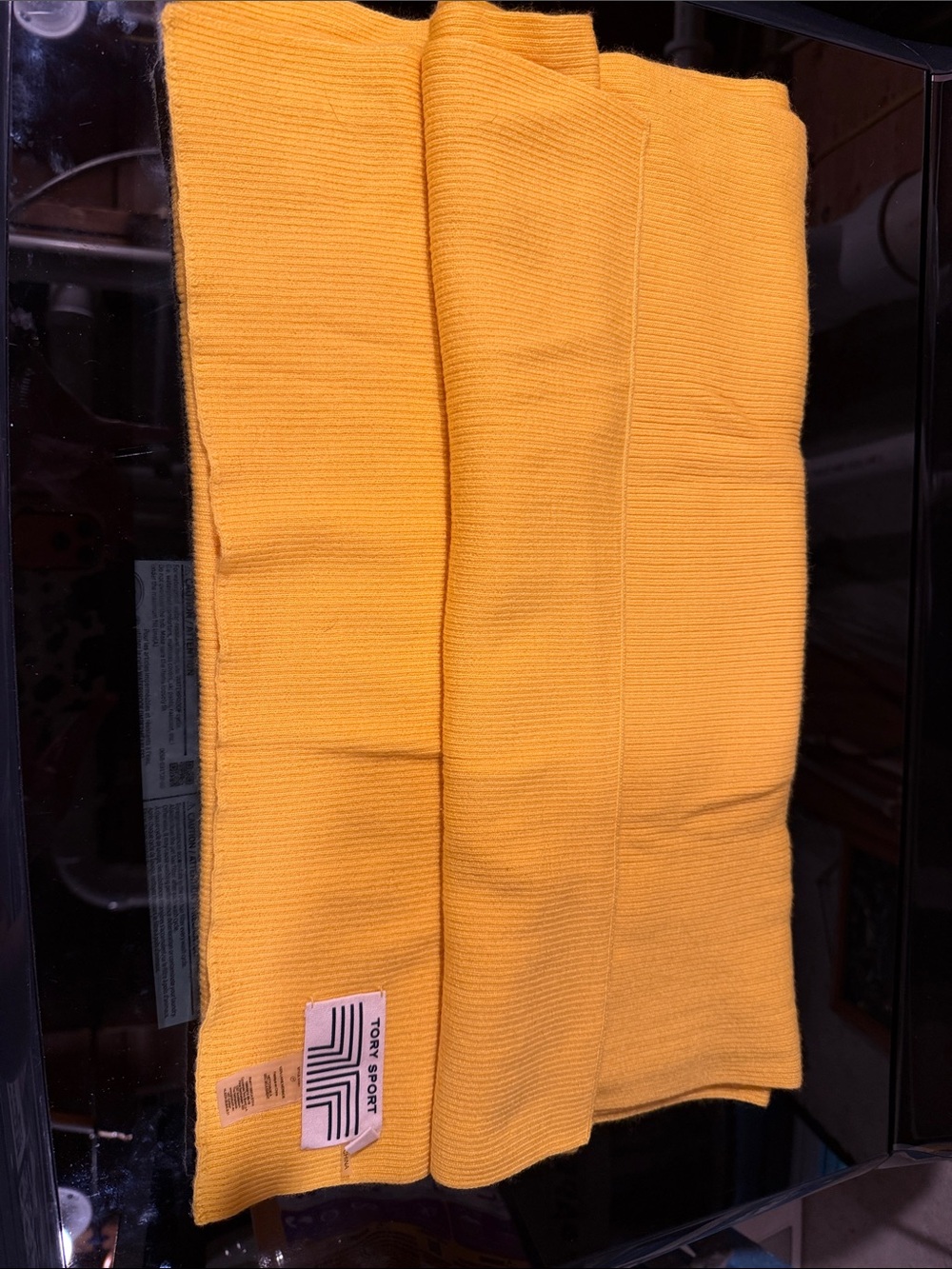 Tory Sport Bright Yellow Wool Scarf